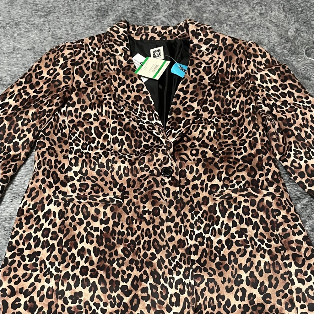 Anne Klein Animal Print Blazer